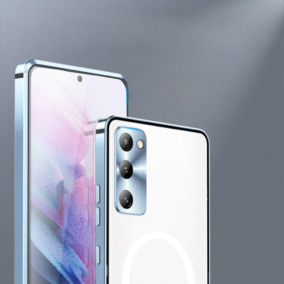 Camera Protection Case for Samsung Galaxy S20 FE, CamShield MagSafe, transparent / blue