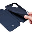 Dux Ducis case for iPhone 17, Skin Pro, with flap, with card slot, navy blue