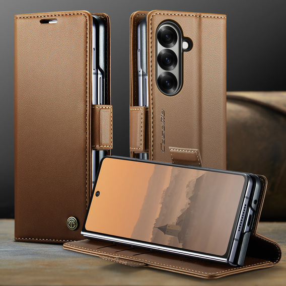 CASEME Litchi Wallet flip case for Samsung Galaxy Z Fold7 5G