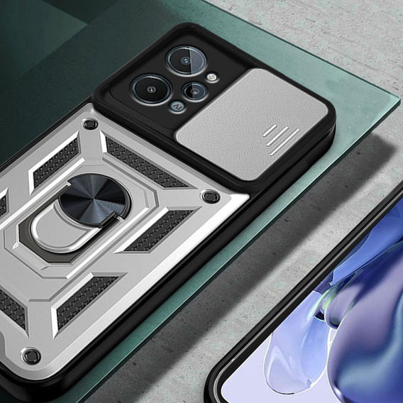 Case for Realme C31, CamShield Slide, silver