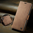 CASEME case for Samsung Galaxy S22 Ultra, Leather Wallet Case, brown