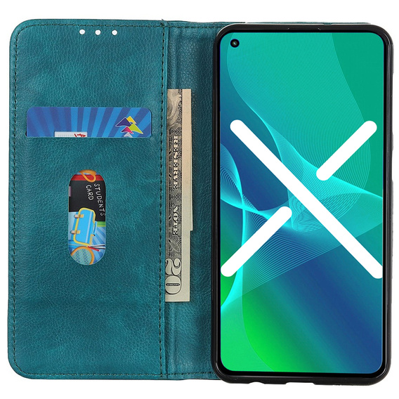 Flip case for OnePlus 11 5G, Split Leather, green