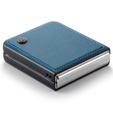Case for Samsung Galaxy Z Flip7 FE / Z Flip6, CASEME Litchi Leather, blue