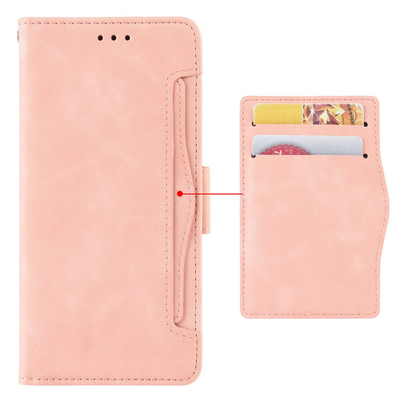 Flip case for Xiaomi Redmi Note 13 Pro+, Card Slot, pink