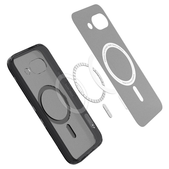 Spigen MagSafe Case for Google Pixel 9A, Ultra Hybrid, matt / black + 9H Tempered Glass