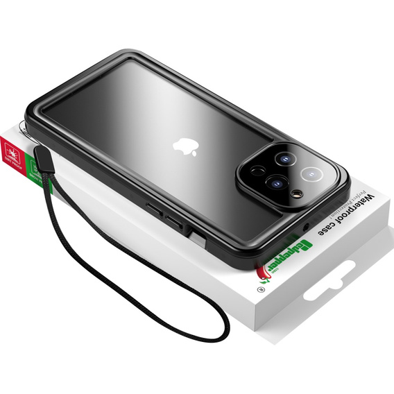 IP68 Waterproof Case for iPhone 13 Pro Max, Redpepper Pro, black