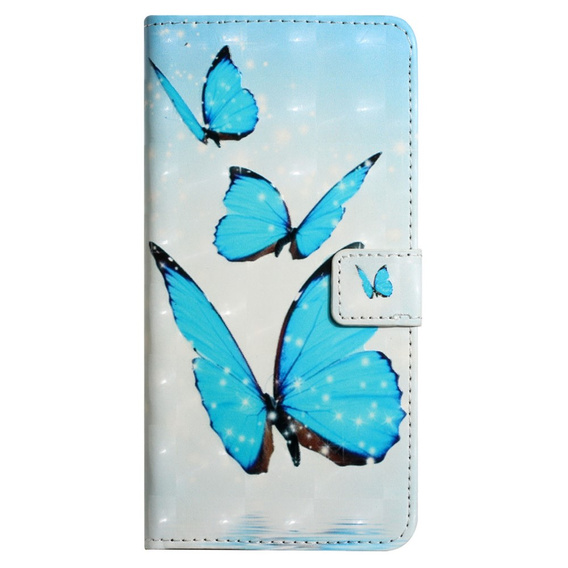Flip case for Samsung Galaxy A05s, Wallet, Butterflies, blue