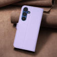 Flip case for Samsung Galaxy A15, BINFEN Wallet, purple + 9H glass