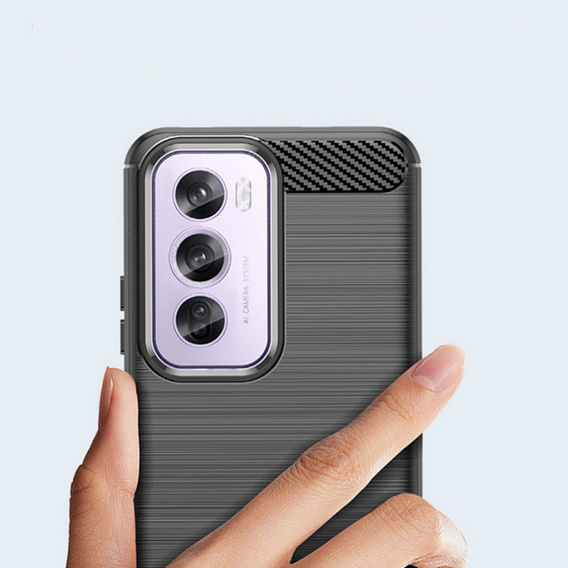 Case for Oppo Reno 12, Carbon, black