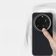 ABEEL Case for Xiaomi 15 Ultra, Carbon Fiber, for MagSafe, black
