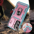 Case for Samsung Galaxy S24, CamShield Slide, green / pink