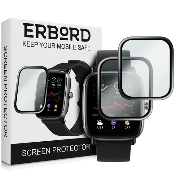 2x ERBORD Hybrid Glass for Amazfit GTS 2 Mini
