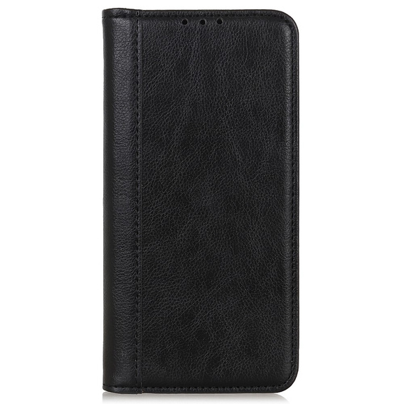 Case for Motorola Moto G24 / G24 Power / G04, Wallet Litchi Leather, black