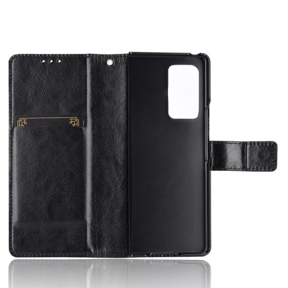 Flip case for Samsung Galaxy Z Fold 2 5G, Crazy Horse Wallet, black