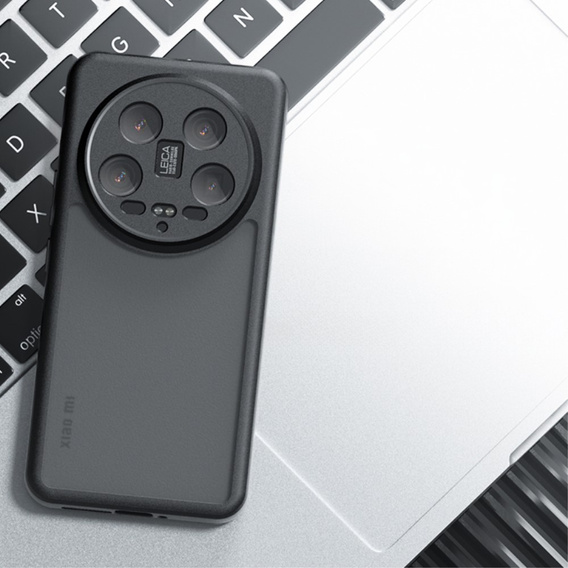 Case for Xiaomi 14 Ultra, Fusion Hybrid, with camera protection, transparent / black