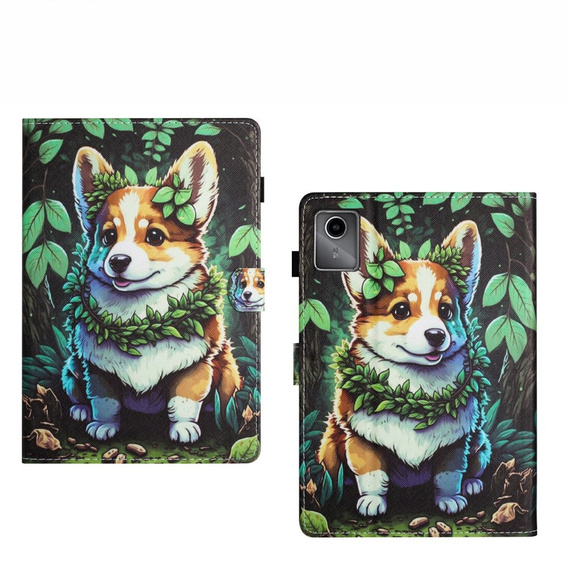 Case for Lenovo Tab M11, with flap, corgi dog
