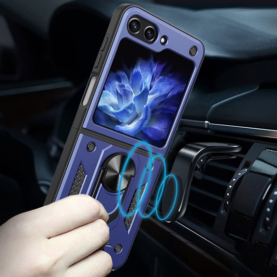 Armor Case for Samsung Galaxy Z Flip5 5G, Nox Case Ring, blue