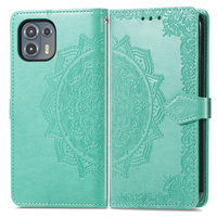 Flip case for Motorola Edge 20 Lite, Mandala, green
