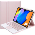 Touchpad Bluetooth keyboard case for Lenovo Idea Tab 11" 2025 TB336FU TB336ZU, pink