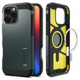 Spigen case for iPhone 16 Pro, Tough Armor Mag MagSafe, green + 9H Tempered Glass