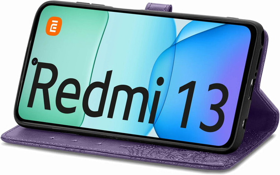 Flip case for Xiaomi Redmi 13, Mandala, purple
