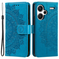 Flip case for Xiaomi Redmi Note 13 Pro+, Mandala, blue