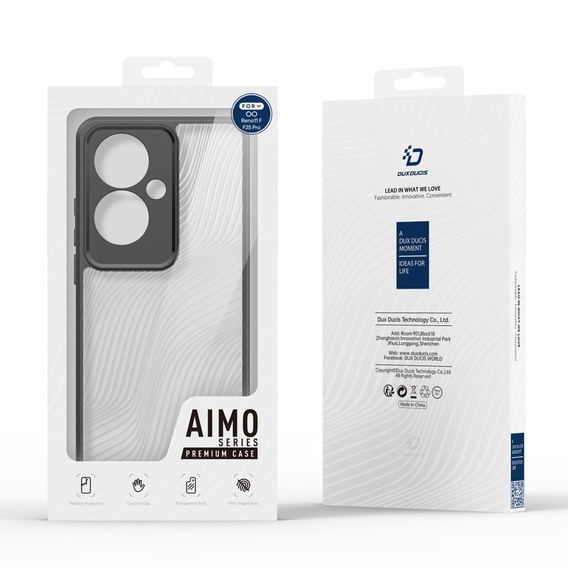 DuxDucis case for Oppo Reno 11F 5G, Aimo case, transparent / black