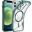 Case for iPhone 12, Electro MagSafe, green + Screen Glass