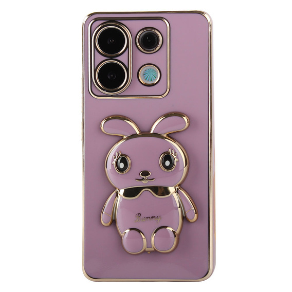 Case for Xiaomi Redmi Note 13 Pro 5G, Rabbit, purple + 9H Tempered Glass