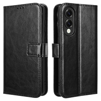 Flip case for Samsung Galaxy S25 Edge, Crazy Horse Wallet, black