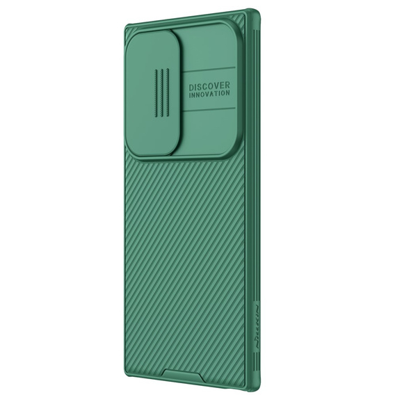 NILLKIN Case for Samsung Galaxy S24 Ultra, Silicone CamShield Case for MagSafe, green