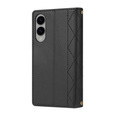 Flip case for Samsung Galaxy S25 Edge, Rhombus Crossbody Leather, black