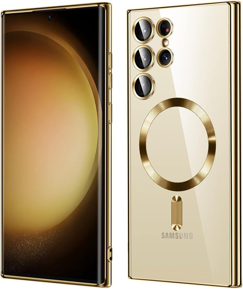 Case for Samsung Galaxy S23 Ultra, MagSafe Hybrid, gold