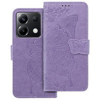 Flip case for Xiaomi Poco X6 5G, Butterfly, purple