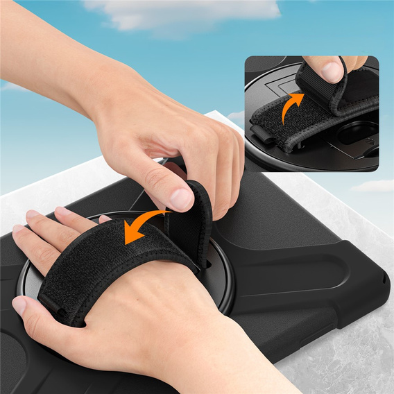 Armoured case with stand and shoulder strap for Samsung Galaxy Tab A11+