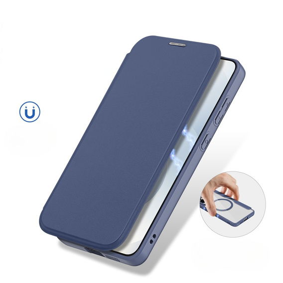 Dux Ducis Case for Samsung Galaxy S25 Edge, Skin X Pro, MagSafe, dark blue