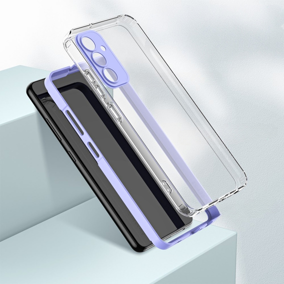 Case for Samsung Galaxy M34 5G, Fusion Hybrid, transparent / purple