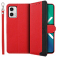 Flip case for Motorola Moto G73 5G, KHAZNEH RFID, red / black