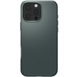 Spigen case for iPhone 16 Pro, Thin Fit Mag, green + 9H tempered glass