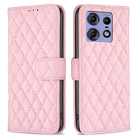 Flip case for Motorola Edge 50 Pro 5G, Wallet, BINFEN COLOR, pink