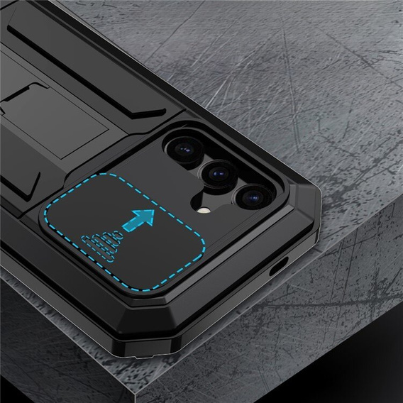 Armored case for Samsung Galaxy S24, R-JUST, black