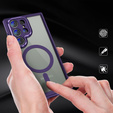 Case for Samsung Galaxy S24 Ultra, ERBORD Impact Guard, MagSafe, dark purple