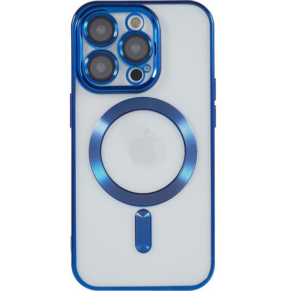 Case for iPhone 14 Pro, Electro MagSafe, blue + Screen Glass