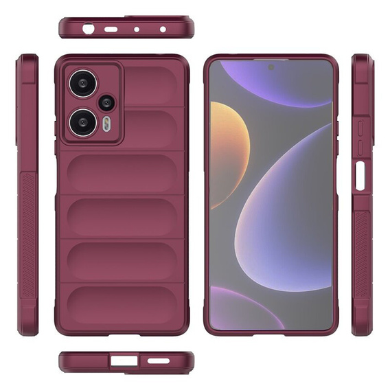 Case for Xiaomi Poco F5 5G, Gaming Shockproof, maroon