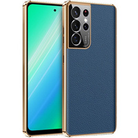 Case for Samsung Galaxy S23 Ultra, Cowhide Leather, dark blue