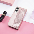 Flip case for Samsung Galaxy S25 Edge, Butterfly, pink rose gold
