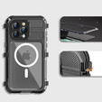 IP68 Waterproof Case for iPhone 15 Pro, SHELLBOX MagSafe, black