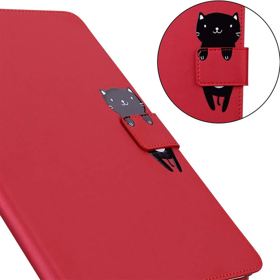 Case for iPad 10.2" 2021/2020/2019 (9/8/7 gen.), with flap, animal, red