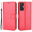 Flip case for Infinix Hot 20 5G, Crazy Horse Wallet, red