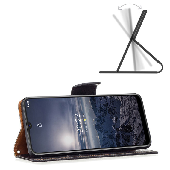 Flip case for Nokia G11 / G21, Litchi Wallet Case, black